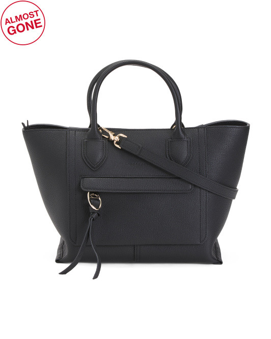 Made In France Mailbox Leather Medium Tote With Detachable Strap | TJ Maxx