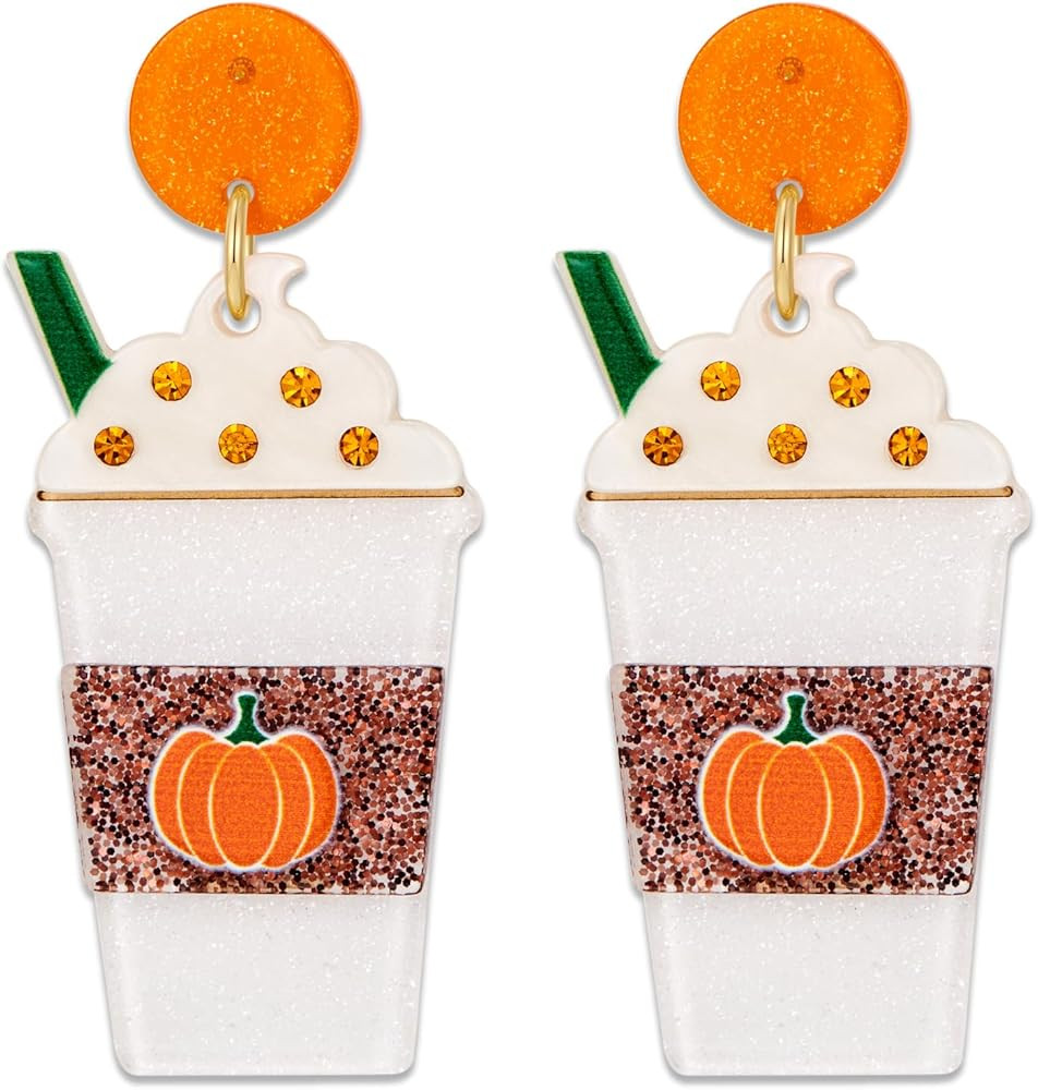 Halloween Earrings for Women Halloween Pumpkin Ghost Dangle Earrings | Amazon (US)