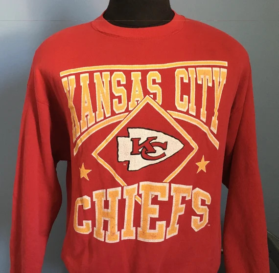 80s 90s Vintage Kansas City Chiefs Nfl Football Sweatshirt  - Etsy | Etsy (US)