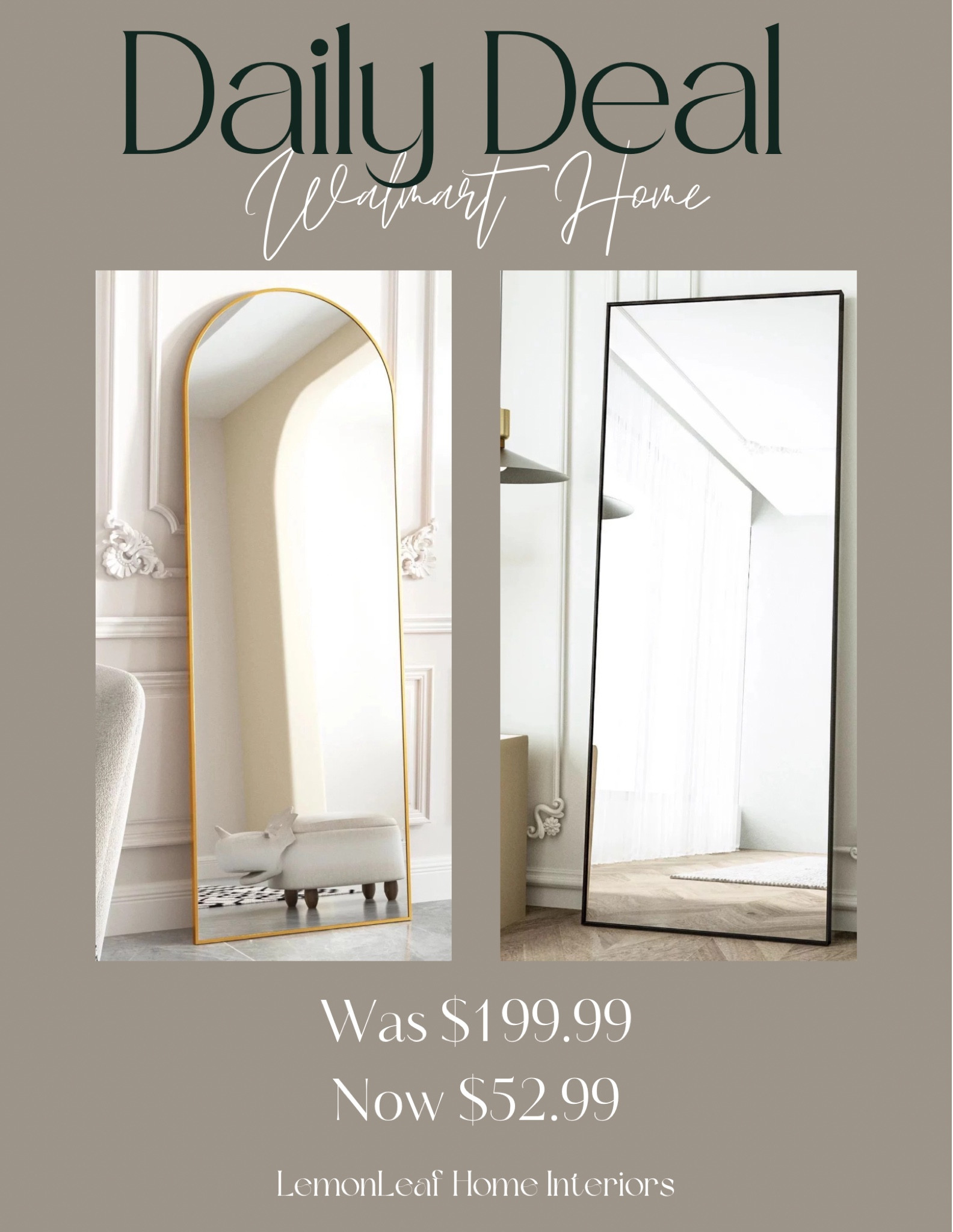 Great price on this best selling floor mirror! Grab it now in two styles 
Walmart home


#LTKFindsUnder50 #LTKSaleAlert #LTKHome