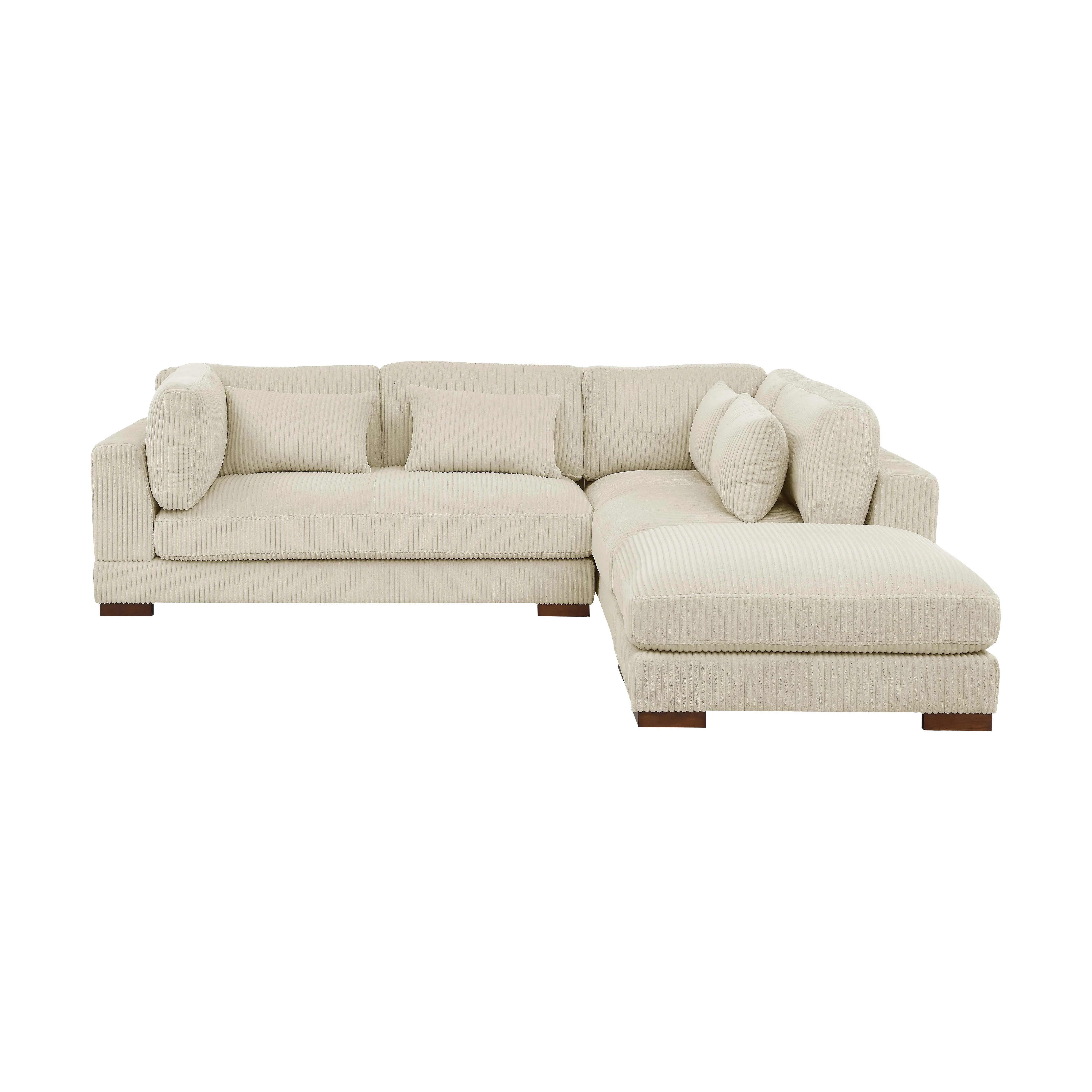 Beeston 107" Wide Sofa and Chaise with Ottoman | Wayfair North America