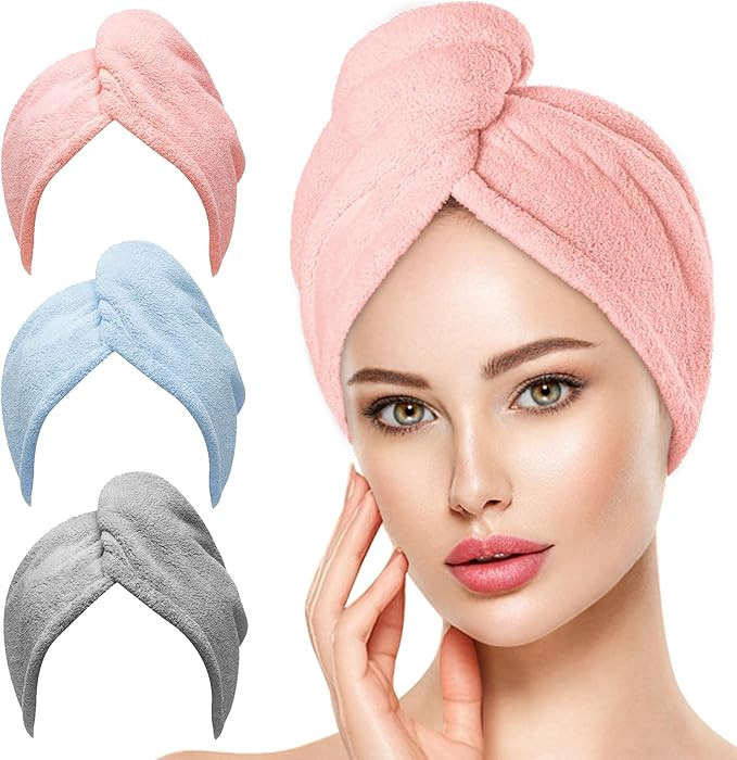 OEAGO Microfiber Hair Towel for Women: Christmas Stocking Stuffers for Women Teen Girls Kids Dryi... | Amazon (US)