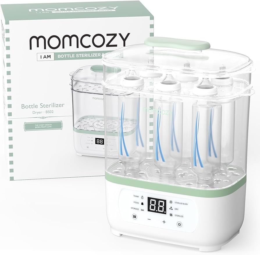 Momcozy Bottle Sterilizer and Dryer, 8-in-1 Electric Steam Baby Bottle Sterilizer for Baby Bottle... | Amazon (US)