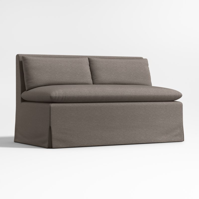 Belmar 54" Grey Slipcovered Dining Banquette Bench + Reviews | Crate & Barrel | Crate & Barrel
