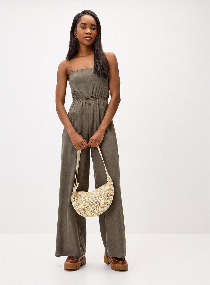 Wide-leg linen-blend jumpsuit | Simons