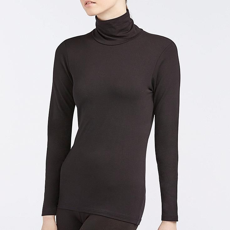 UNIQLO Women's Heattech Extra Warm Turtleneck T-Shirt, Black, XS | UNIQLO (US)