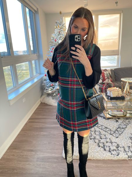 Holiday outfit - wearing a size medium and 36 weeks pregnant here!! 

Christmas outfit, office party outfit, holiday look, nye outfit, plaid dress

#LTKSeasonal #LTKbump #LTKHoliday