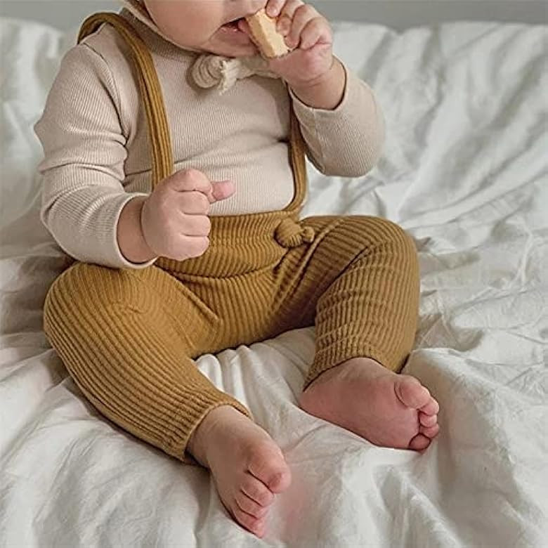 GOOCHEER Infant Baby Girl Boy Ribbed Leggings Suspender Pants Overalls Knit Tights Pantyhose Socks Warm Stockings | Amazon (US)