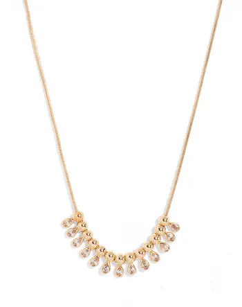 Cubic Zirconia Teardrop Frontal Necklace | Nordstrom