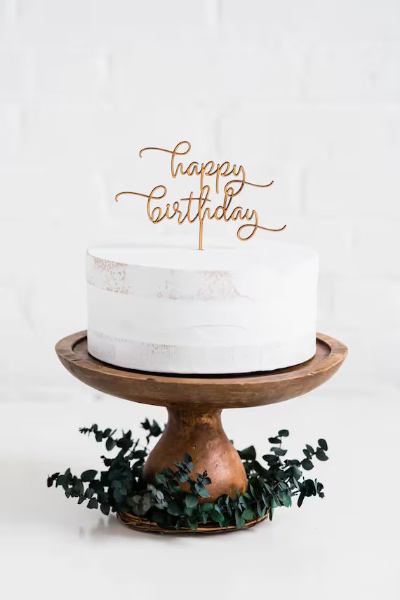 Personalized Happy Birthday Cake Topper // Happy birthday Party // Happy birthday // Cake Topper ... | Etsy (US)