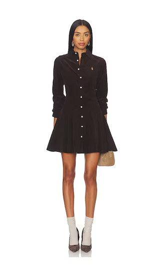 Cotton Corduroy A-line Shirtdress in Dark Beech | Revolve Clothing (Global)