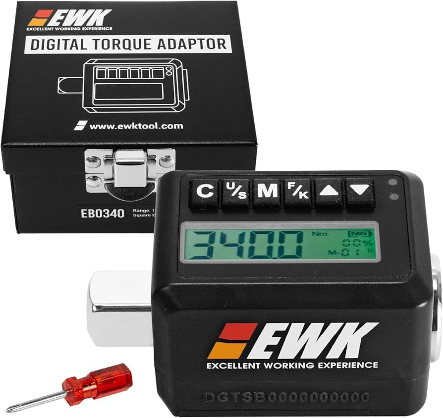 EWK 1/2-inch Drive Digital Torque Adapter 12.5-250 ft-lbs (17-340 Nm), Electronic Torque Wrench C... | Amazon (US)