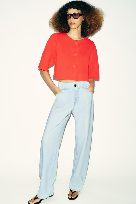 Z1975 HIGH WAIST WIDE WAIST STRAIGHT JEANS | Zara US