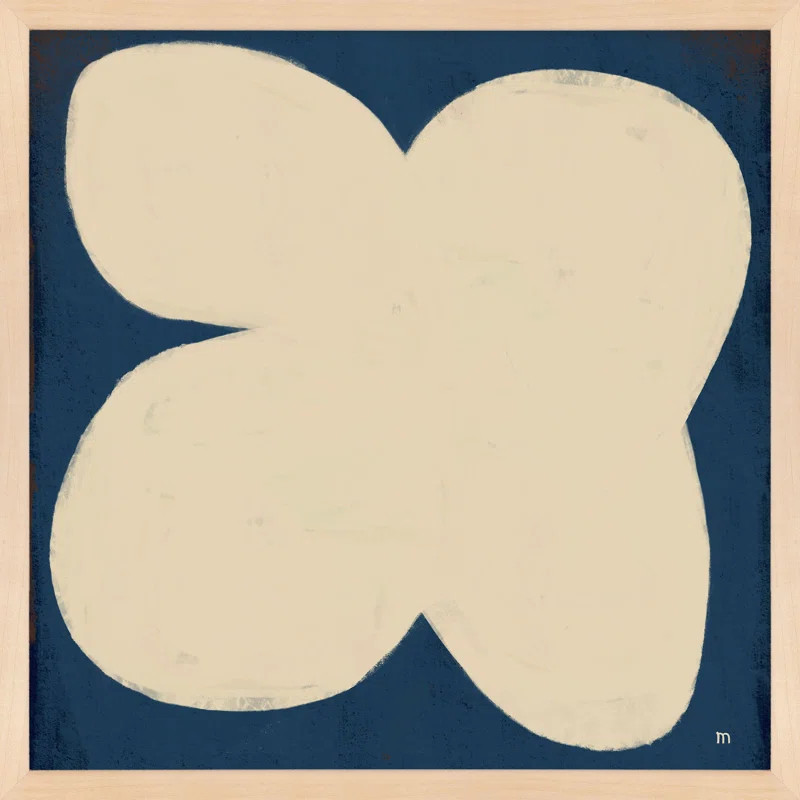 " Flower On Blue " by StudioM Painting Print | Wayfair North America