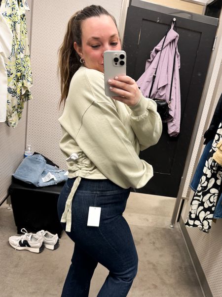 Spring outfit spring style sweatshirt travel denim ankle length 

I couldn’t pass up this super cute AllSaints sweatshirt. I love the scrunching and ties on the side! Also comes in black! 
These jeans I have seen all over instagram and finally tried them myself. They definitely live up to the hype! 

#LTKhome #LTKtravel #LTKstyletip