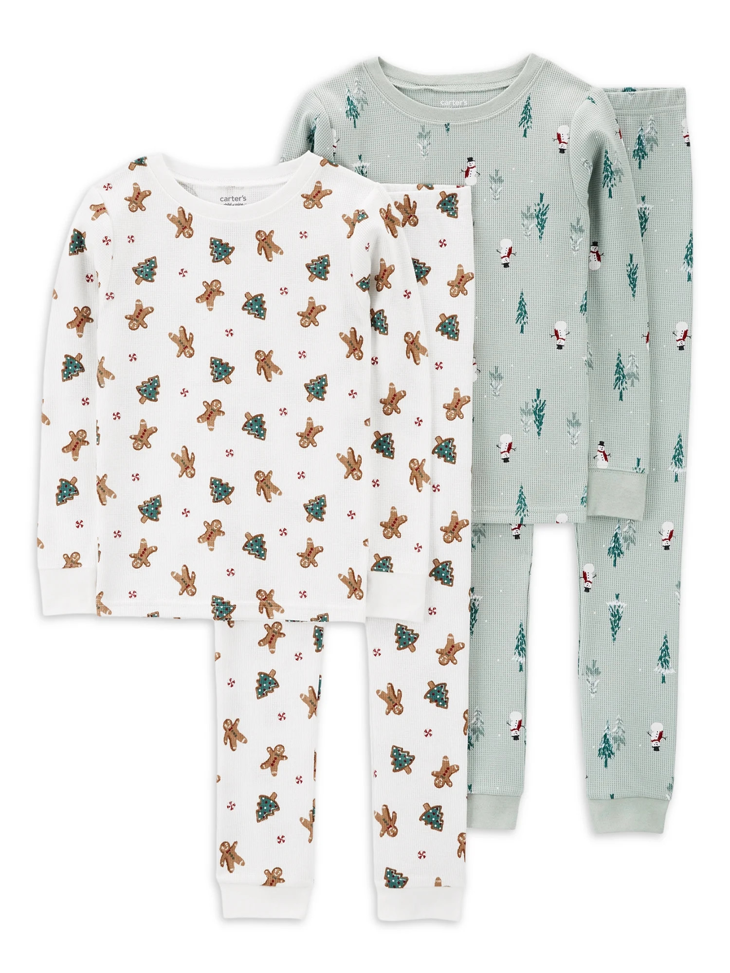 Carter's Child of Mine Boys or Girls Holiday Pajama Set, 4-Piece Set, Sizes 4-10 | Walmart (US)