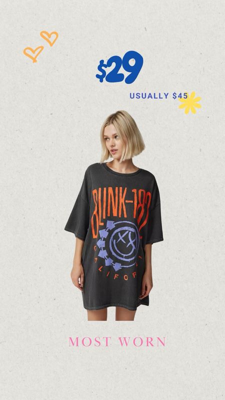 Best oversized graphic tees’ on sale! 

Blink182 

#LTKsalealert