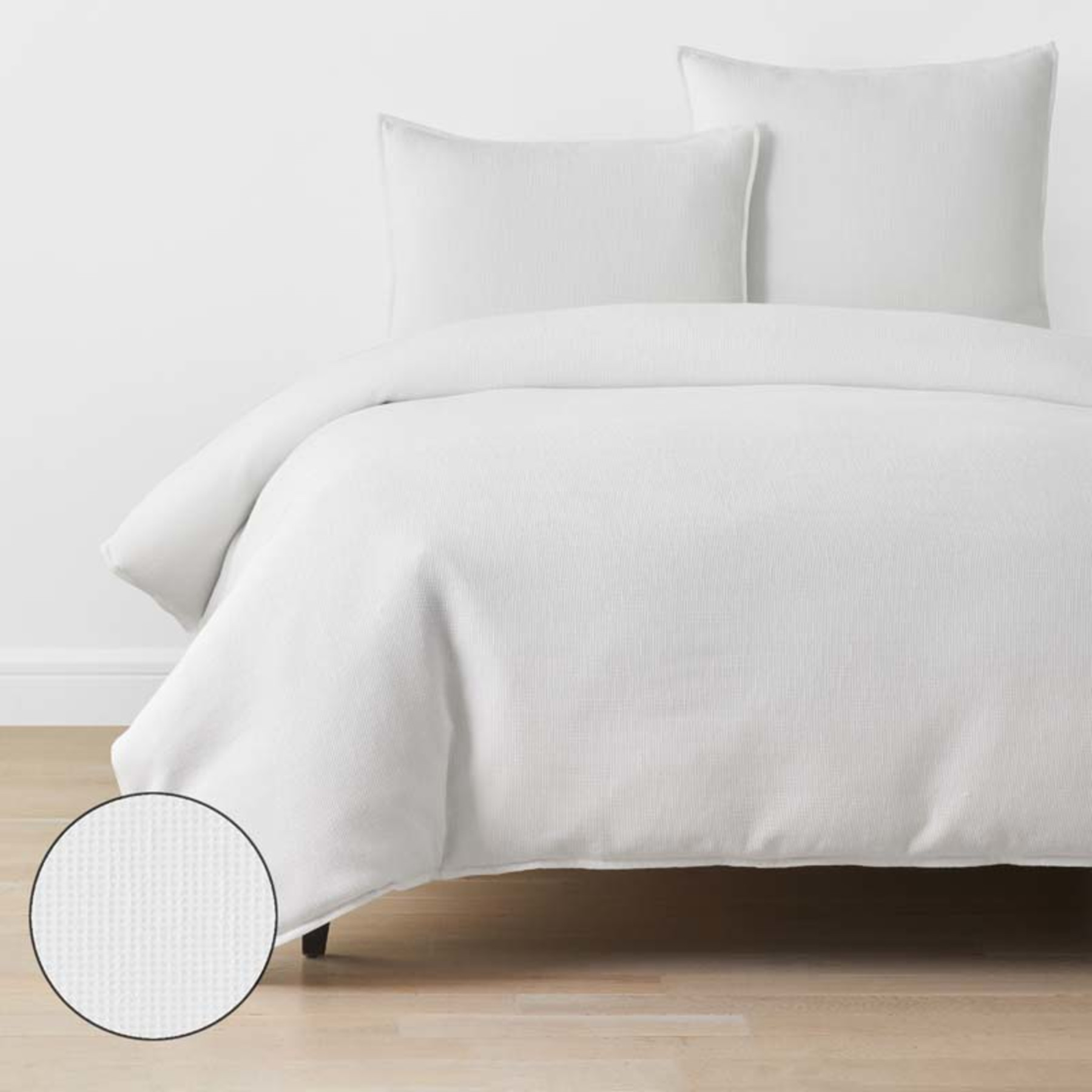 Mini Waffle Duvet Cover - White, Twin/Twin XL | The Company Store