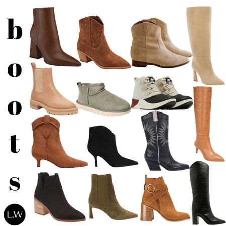 Boots + Booties 🥾 👢for fall! Western themes and sleek simple silhouettes ( a la 90’s ) will be everywhere for booties. And the UGG ultra mini will be hands down the #1 most anticipated comfy boot. I have ordered some already 🙃 Knee highs and lug boots are back again so grab the top right ones on 50% off sale! 