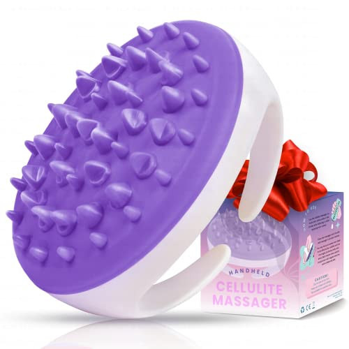 Scala Silicone Cellulite Massager, Bath Shower Scrubber Accessories, Bathroom Toys, Cellulite Remover, Body Massager Tool, Exfoliator, Fat Roller Use with Creams and Oils, Purple | Amazon (US)