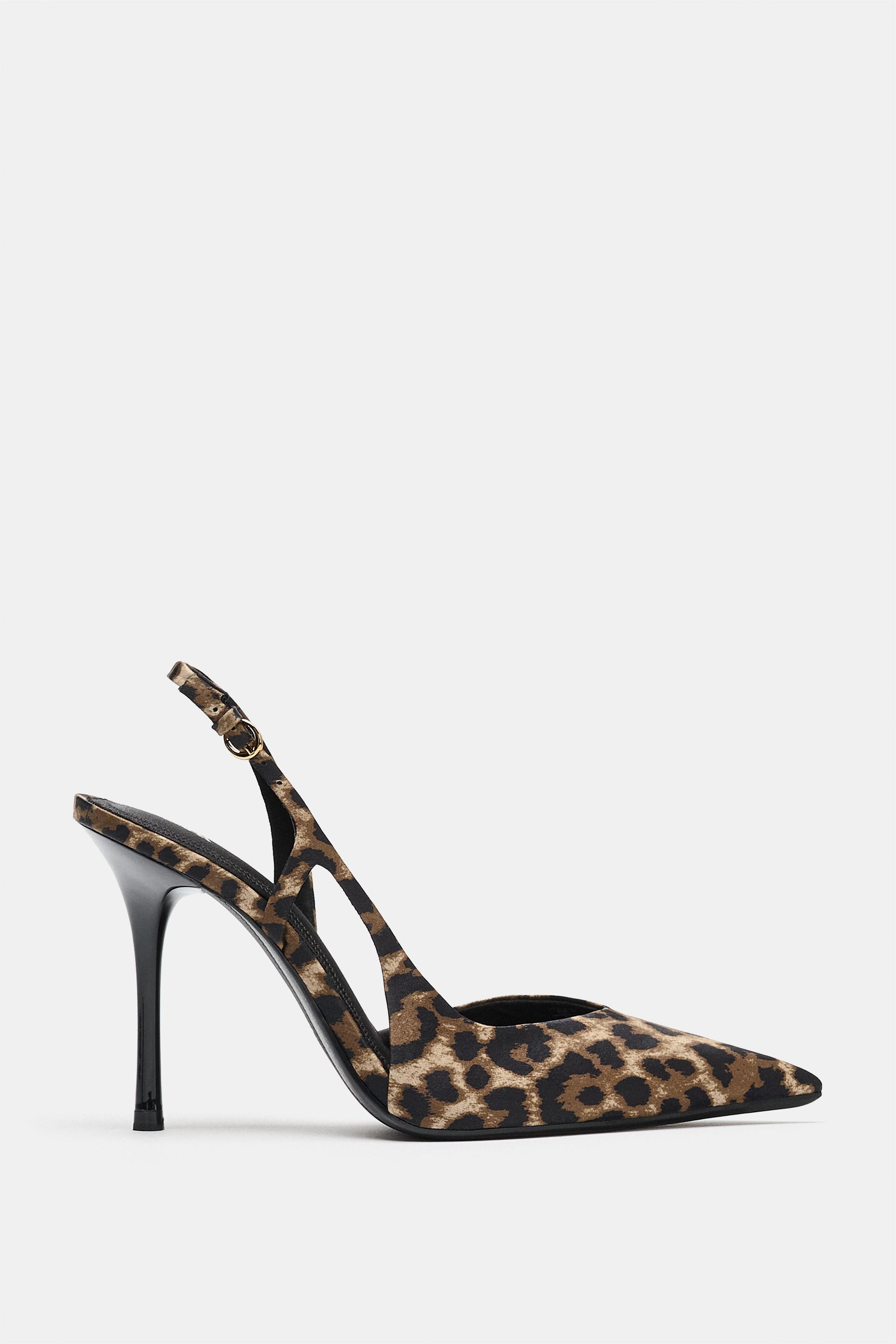 Zara - Animal Print Heels - Leopard - 9 - Woman | Zara US