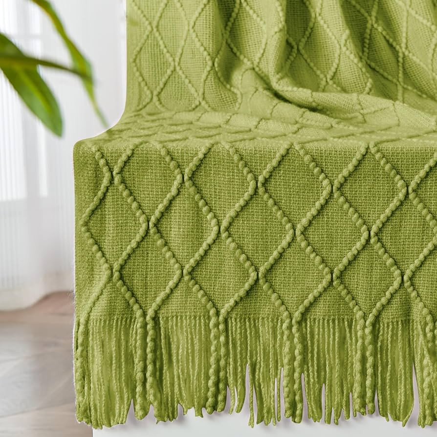 inhand Knitted Throw Blanket for Couch and Bed, Soft Living Room Home Decor Knitted Blanket with ... | Amazon (US)