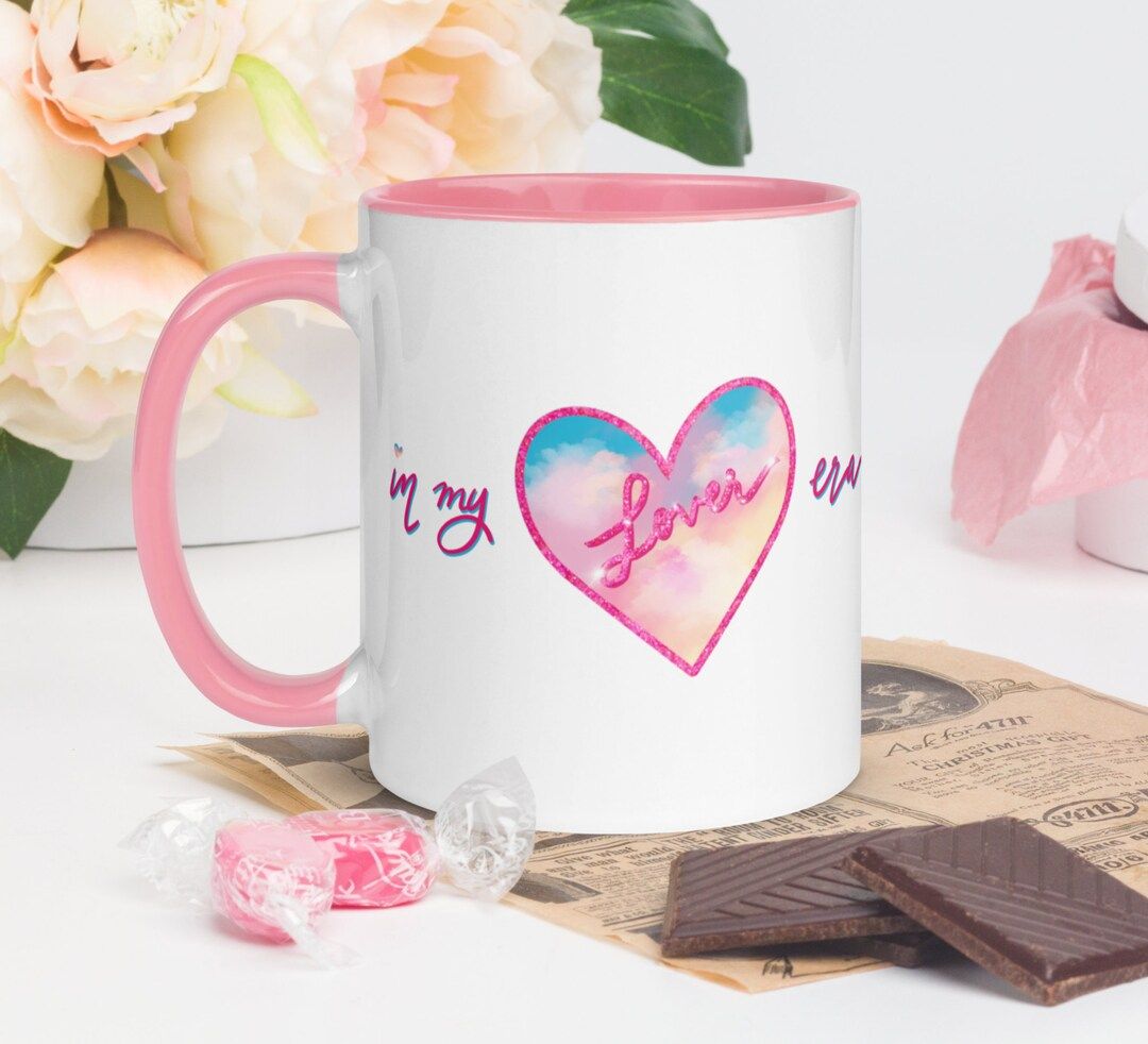 Valentine's Day Gift for Swiftie in My Lover Era Pink or Blue Mug Taylor Eras Inspired Mug Valent... | Etsy (US)