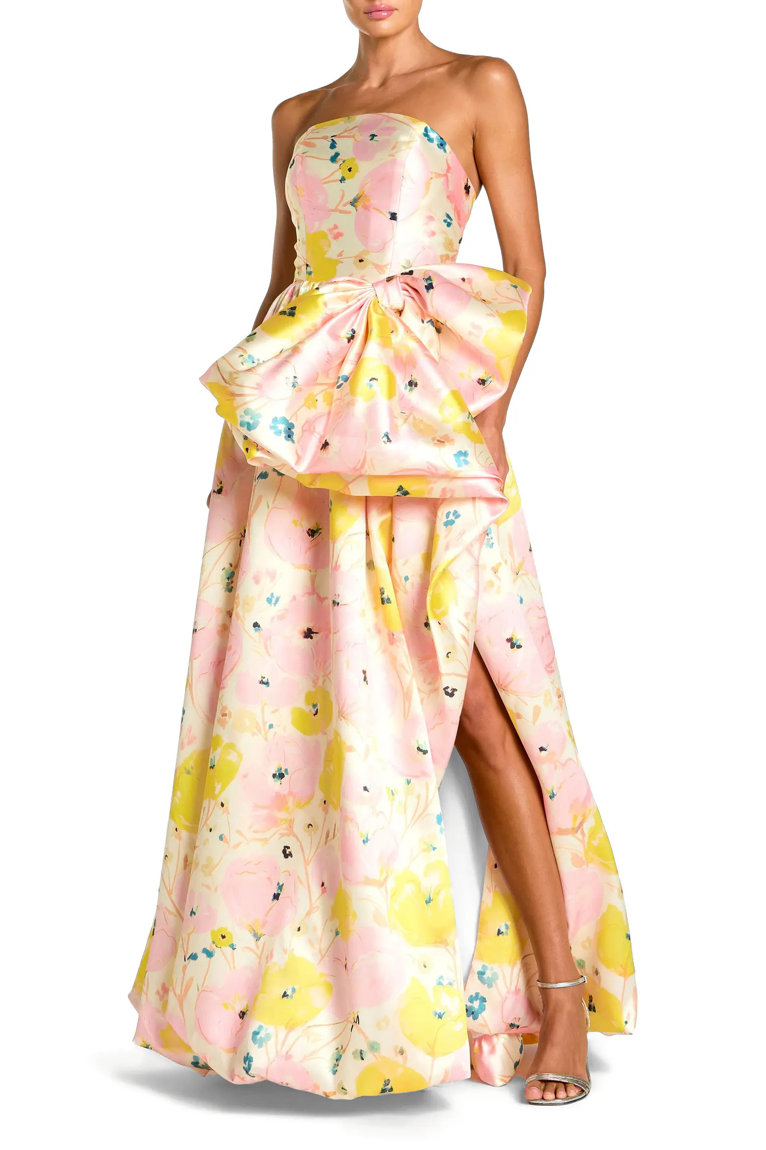 Mikado Strapless Bubble Hem Ballgown With Bow (Women) | Nordstrom | Nordstrom