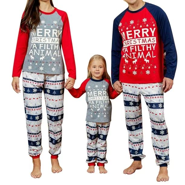 Shuttle tree Family Matching Merry Christmas Pajamas Set Holiday Santa Tree Sleepwear Xmas PJS Se... | Walmart (US)