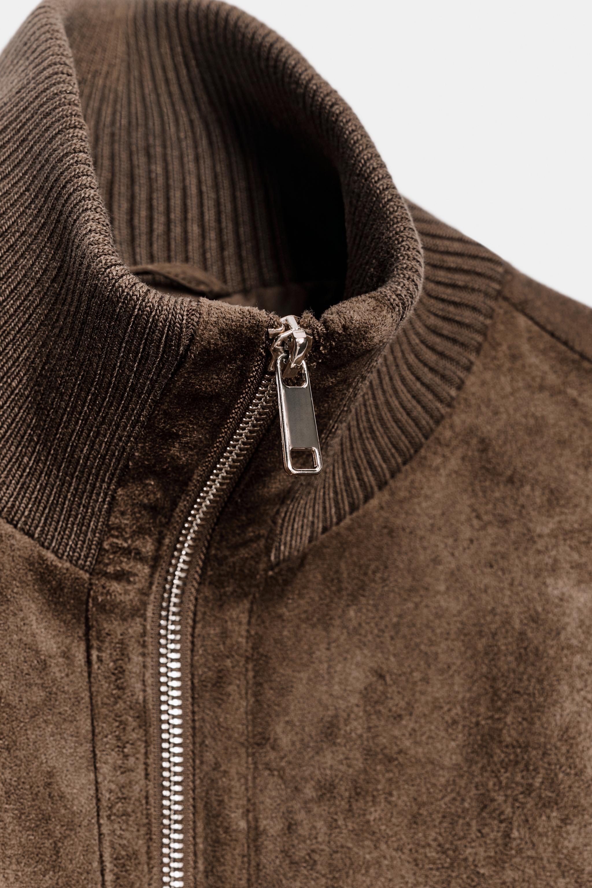 FAUX SUEDE BOMBER JACKET | Zara US