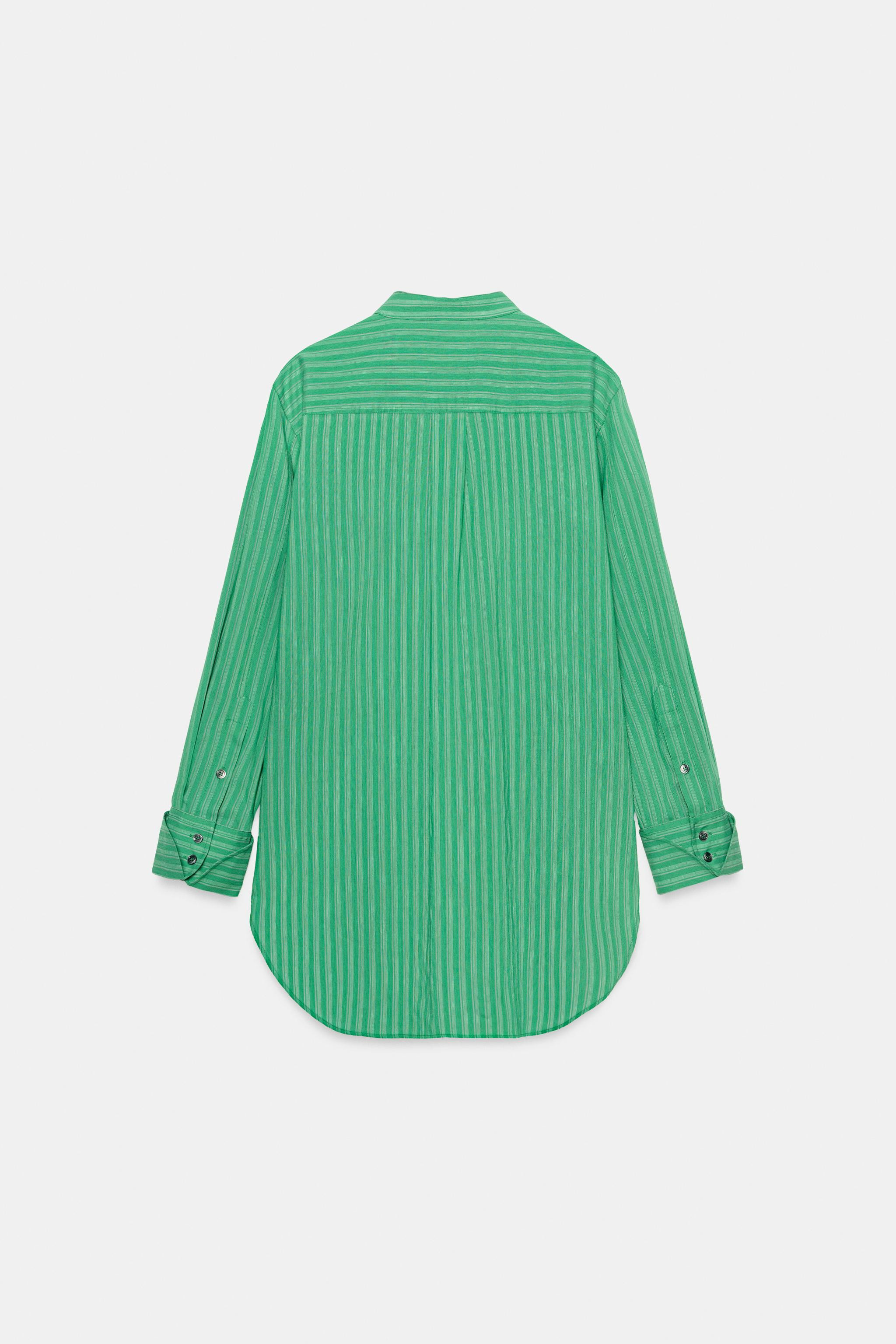 ZW COLLECTION STRIPED BIB SHIRT | Zara AU