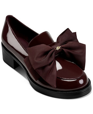 KARL LAGERFELD PARIS Women's Camilia Bow Slip-On Loafers - Macy's | Macy's