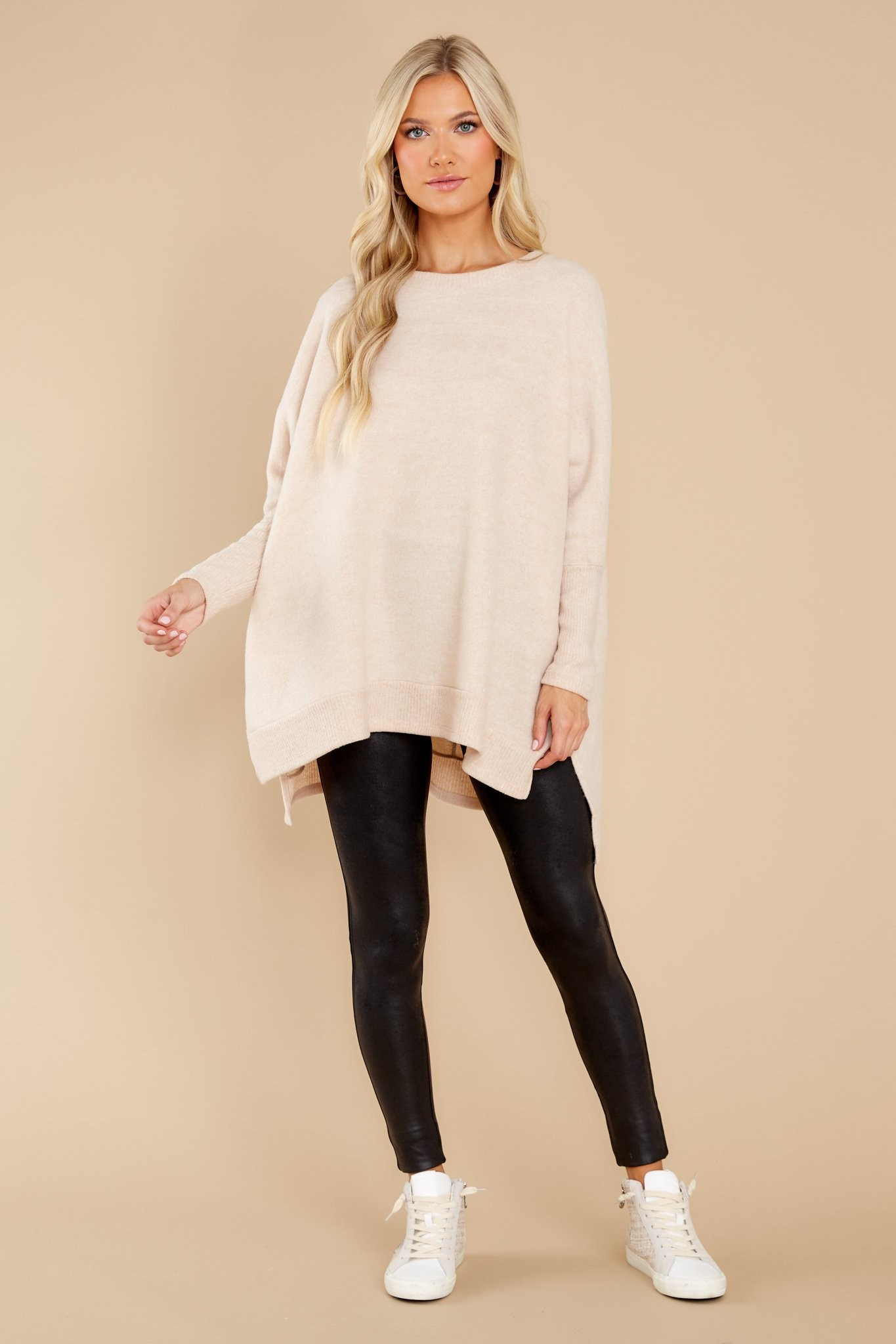 Just What I Need Oatmeal Top | Red Dress 