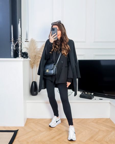 January outfit inspo, winter casual outfit ideas, simple outfits, easy outfit ideas, cosy outfit ideas, cold weather outfits, comfy outfits, Nike trainers, layered look, layers, layered outfit, all black outfit, Nike air max, Nike dawn trainers   

#LTKstyletip #LTKeurope