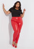 Faux Stretch Leather Leggings | Ashley Stewart