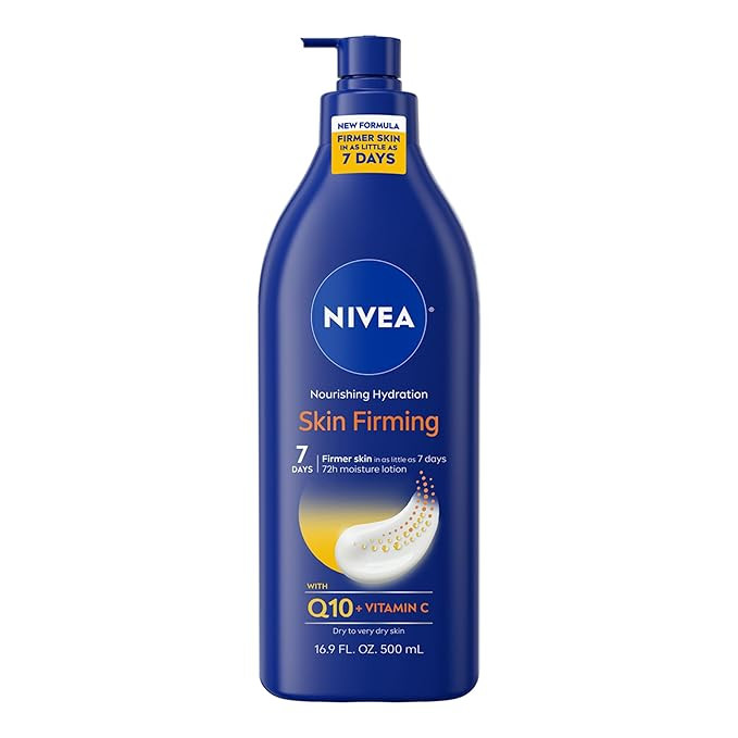 NIVEA Nourishing Hydration Skin Firming Body Lotion with Q10 and Vitamin C, 72-Hour Body Moisturi... | Amazon (US)