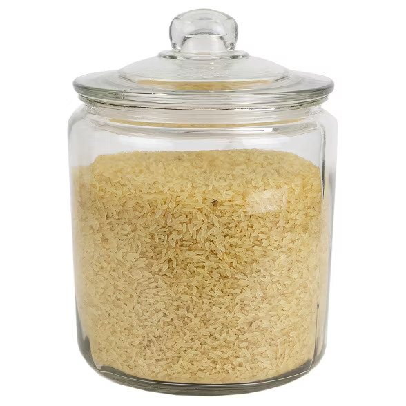 Home Basics Renaissance Collection Large Glass Jar with Easy Grab Knob Handles, Clear | Target