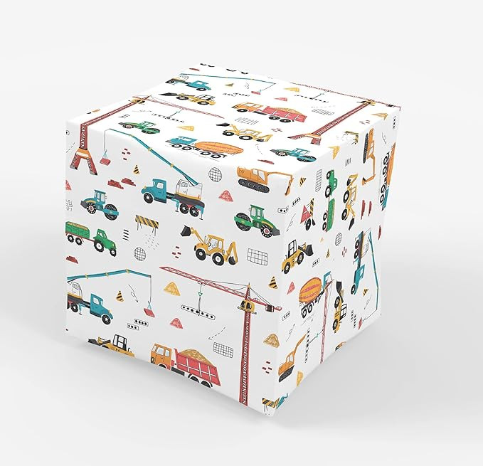 Stesha Party Heavy Duty Construction Gift Wrap Paper - Folded Flat 30 x 20 Inch (3 Sheets) | Amazon (US)