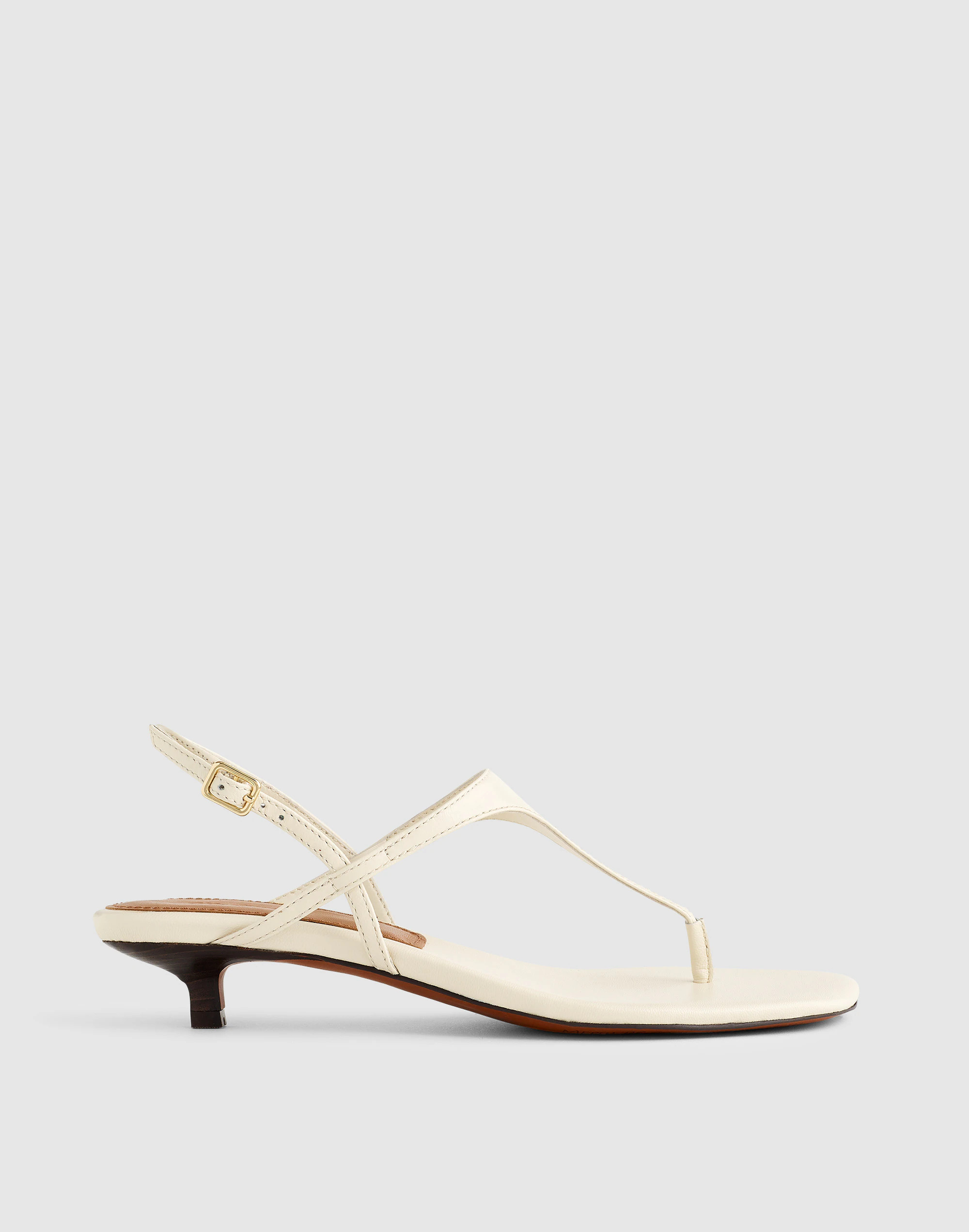 The Chiara Kitten Heel Slingback Sandal in Leather | Madewell