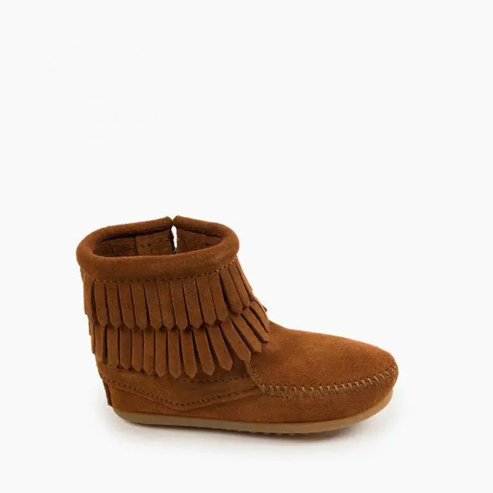 Double Fringe Side Zip Boot | Minnetonka Moccasin