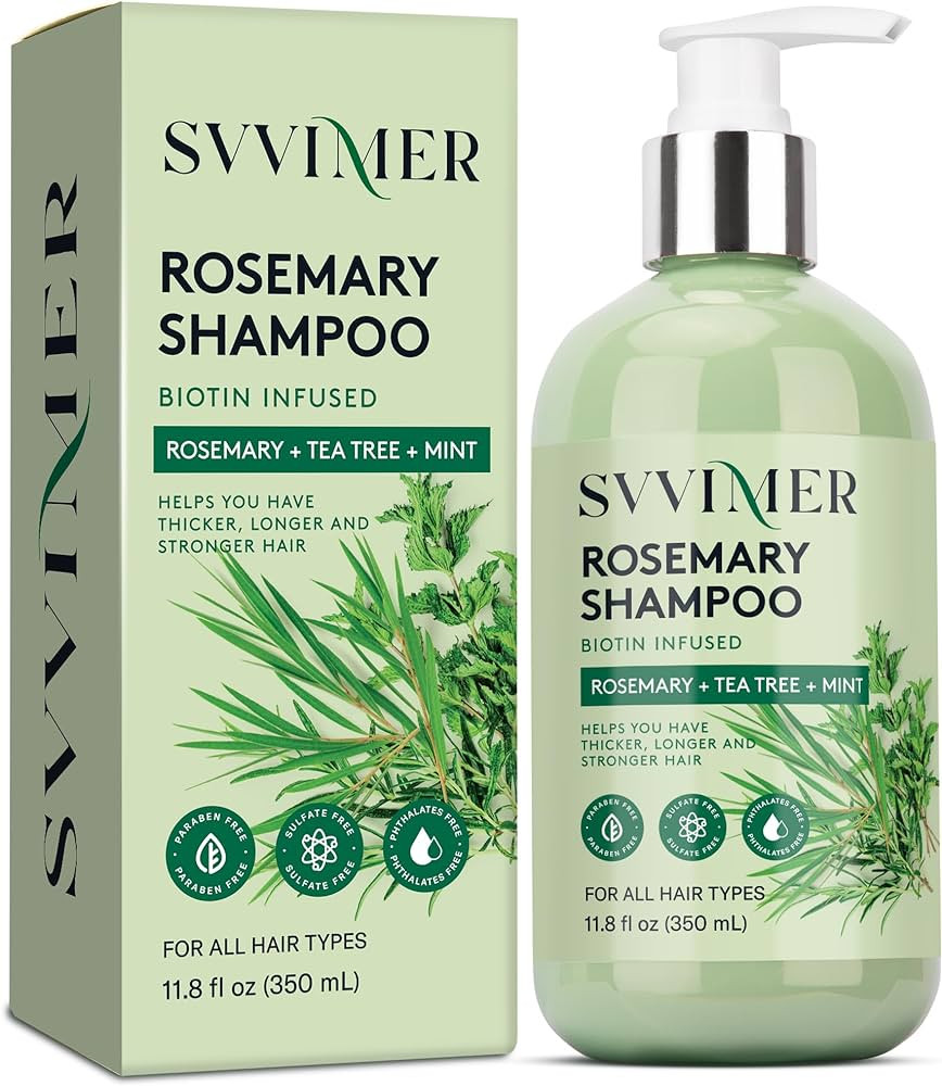 Rosemary Hair Growth Shampoo: Thickening and Regrowth Formula for Men & Women - Rosemary Mint Str... | Amazon (US)