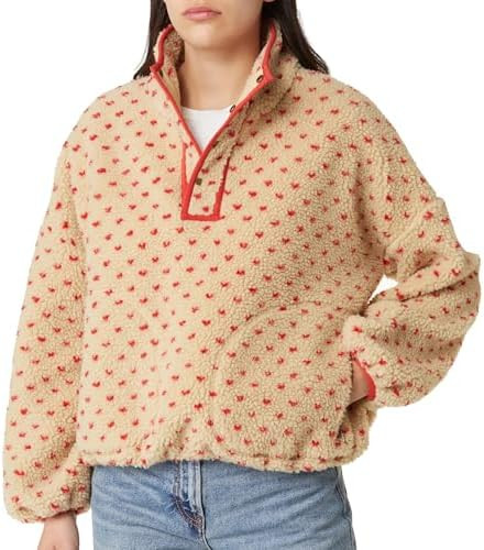 Hixiaohe Fleece Sweatshirt for Women Winter Long Sleeve High Neck Fuzzy Sherpa Pullover Jacket Wa... | Amazon (US)