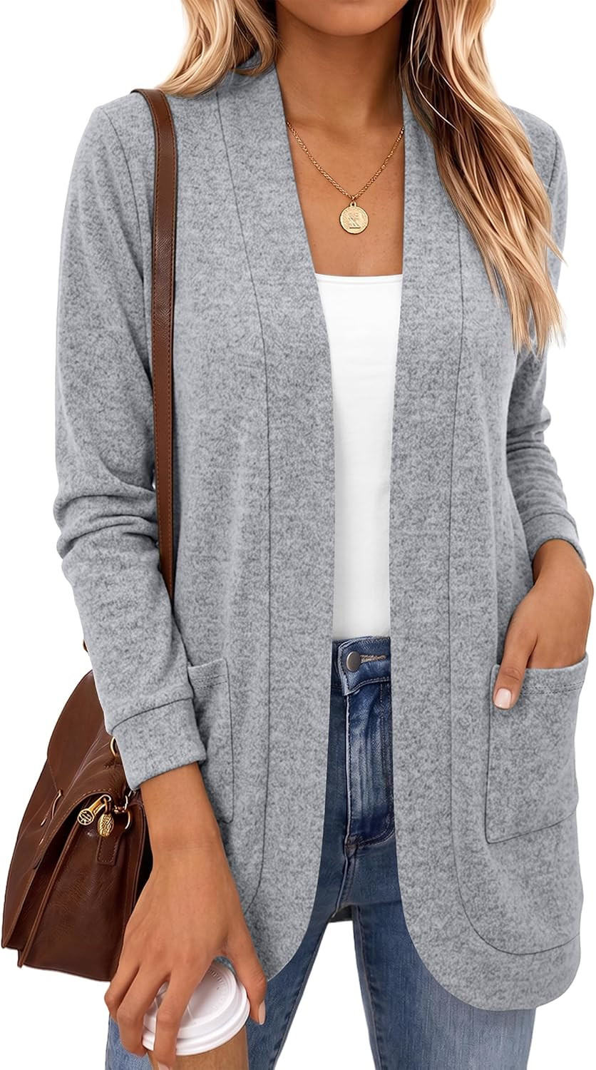 LILLUSORY Lightweight Fall Cardigan with Pockets for Women | Amazon (US)