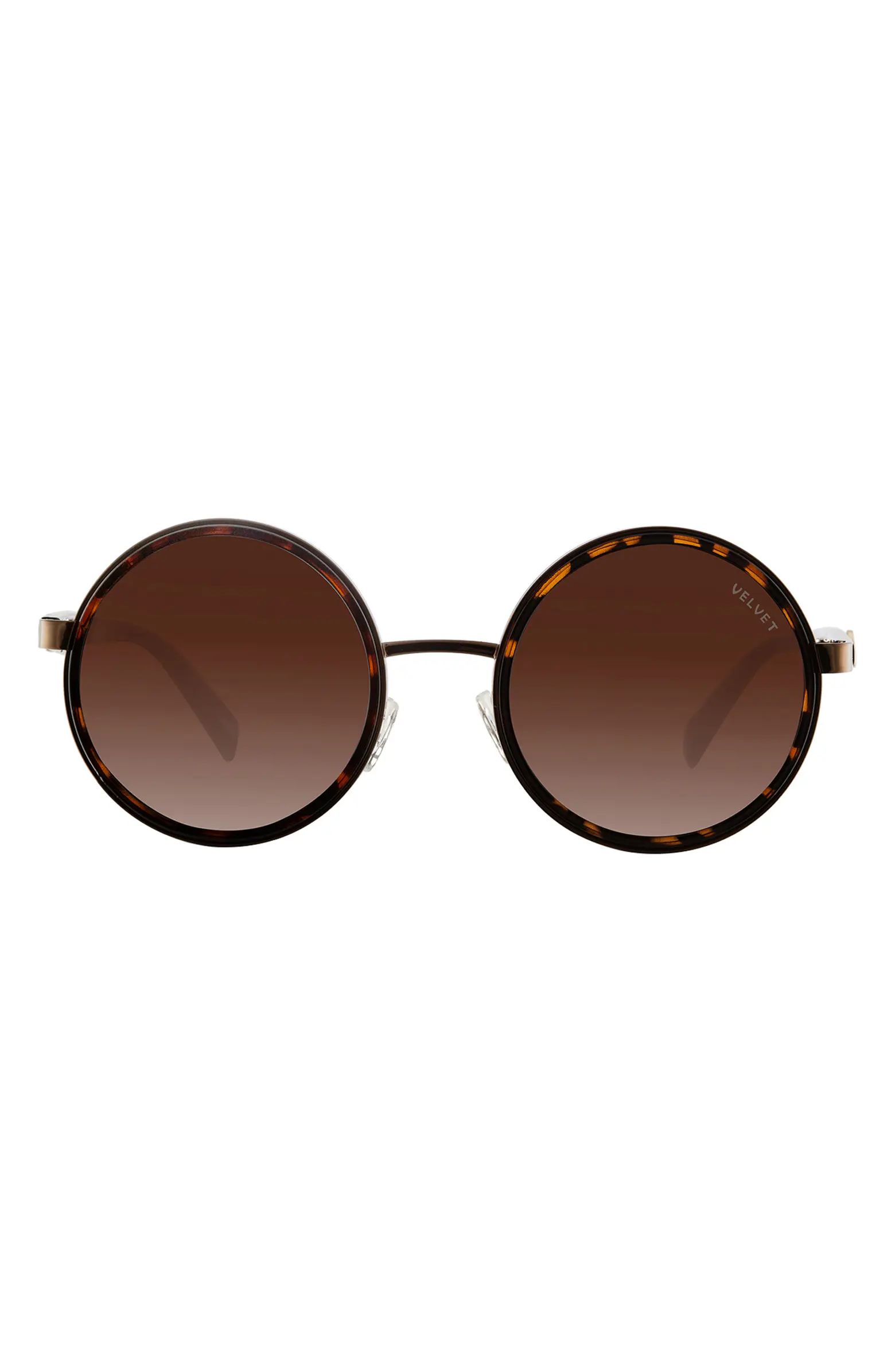 Velvet Eyewear Essie 52mm Gradient Round Sunglasses | Nordstrom | Nordstrom