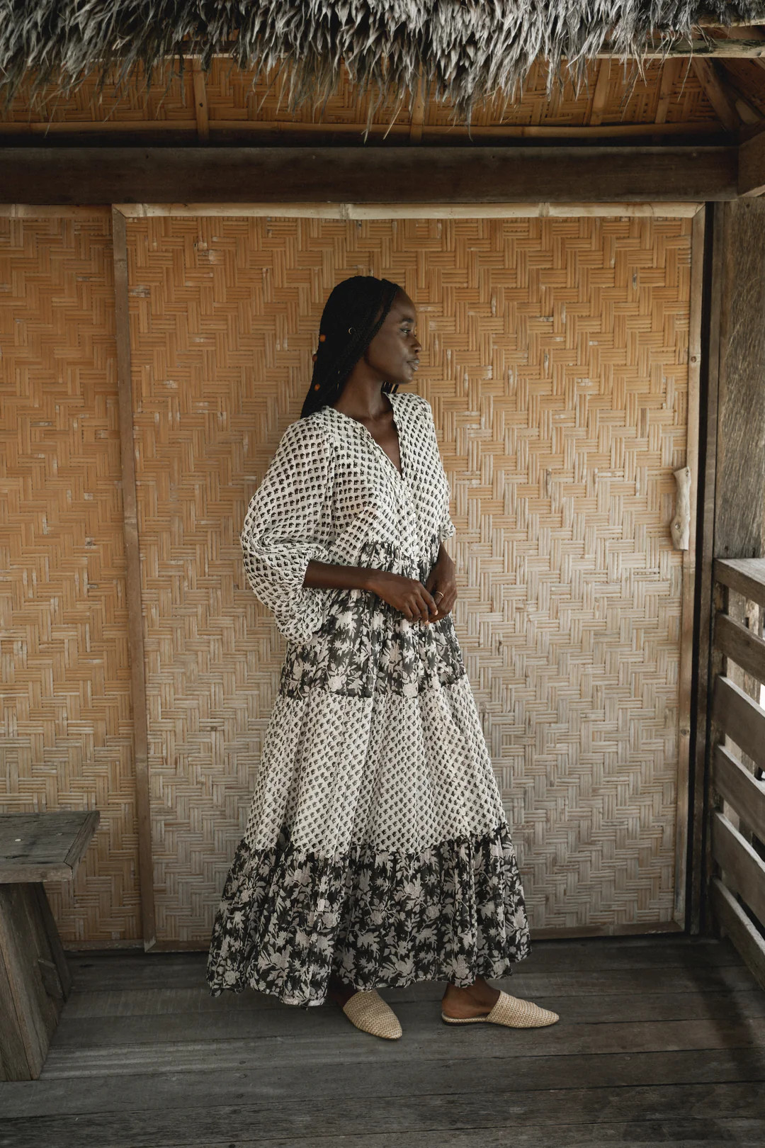 Nora Maxi Dress ~ Noir | Daughters of India