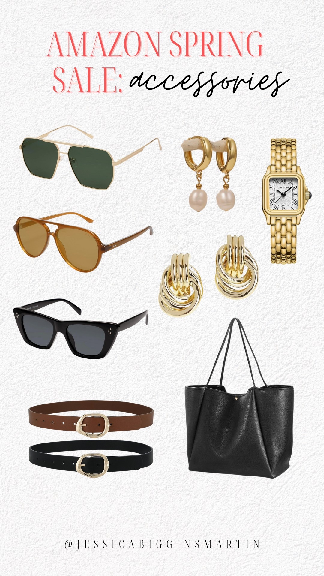 Amazon Spring Sale: ACCESSORIES 


Chic, summer, outfit, style, jewelry, sunglasses, watch, belt, designer inspired, vacation, travel, festival 

#LTKSaleAlert #LTKFindsUnder50 #LTKStyleTip
