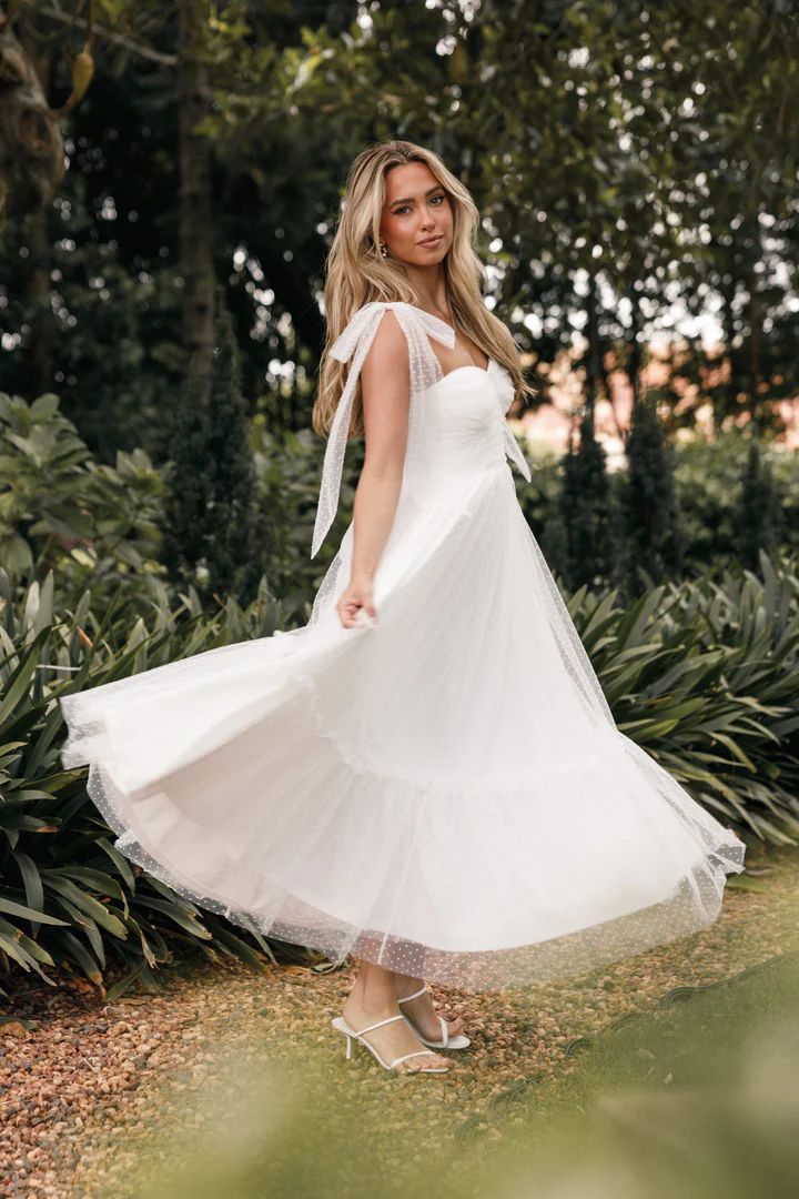Floret Midi Dress - Off White | Petal & Pup (US)