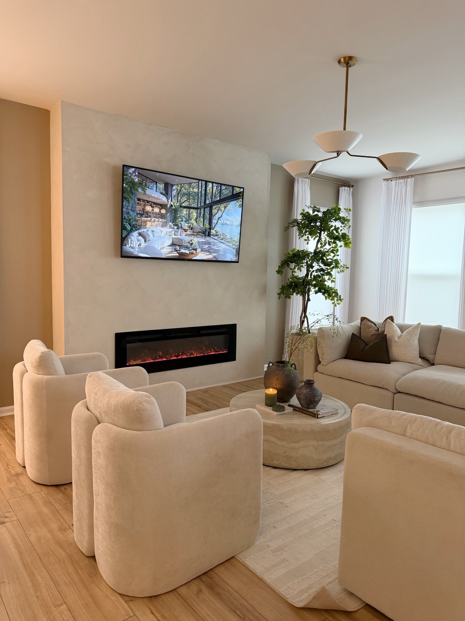 A little paint made the biggest difference. 🤎

I wanted my living room to feel warmer and more inviting without losing the neutral aesthetic I love. I painted the two accent walls in Tony Taupe by Sherwin-Williams and gave the fireplace a beautiful limewash finish using Visari Limewash Paint in Dolomite.

The result? A space that feels cozy, timeless, and full of character. I already know it’s going to be even more beautiful once fall arrives. 🍂

#LTKHome #LTKdayinmylife #LTKSeasonal
