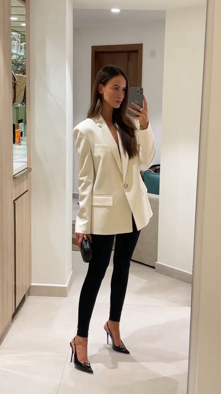 Attico, Bottega veneta, Ysl, Farfetch, oversized blazer, white blazer, Bottega veneta clutch, slingback jacket pumps, work wear, office outfits, work wear ideas, black and white outfit, office outfit ideas, style inspiration 

#LTKSeasonal #LTKeurope #LTKstyletip