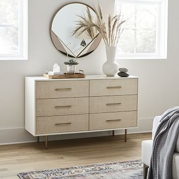 Margot Raffia 6-Drawer Dresser | West Elm (US)